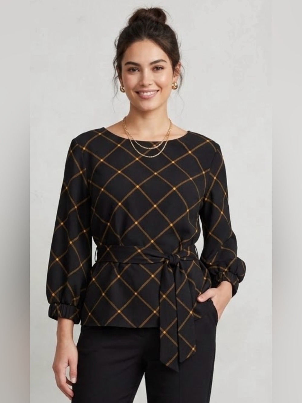 Worthington Tie Waist Top
